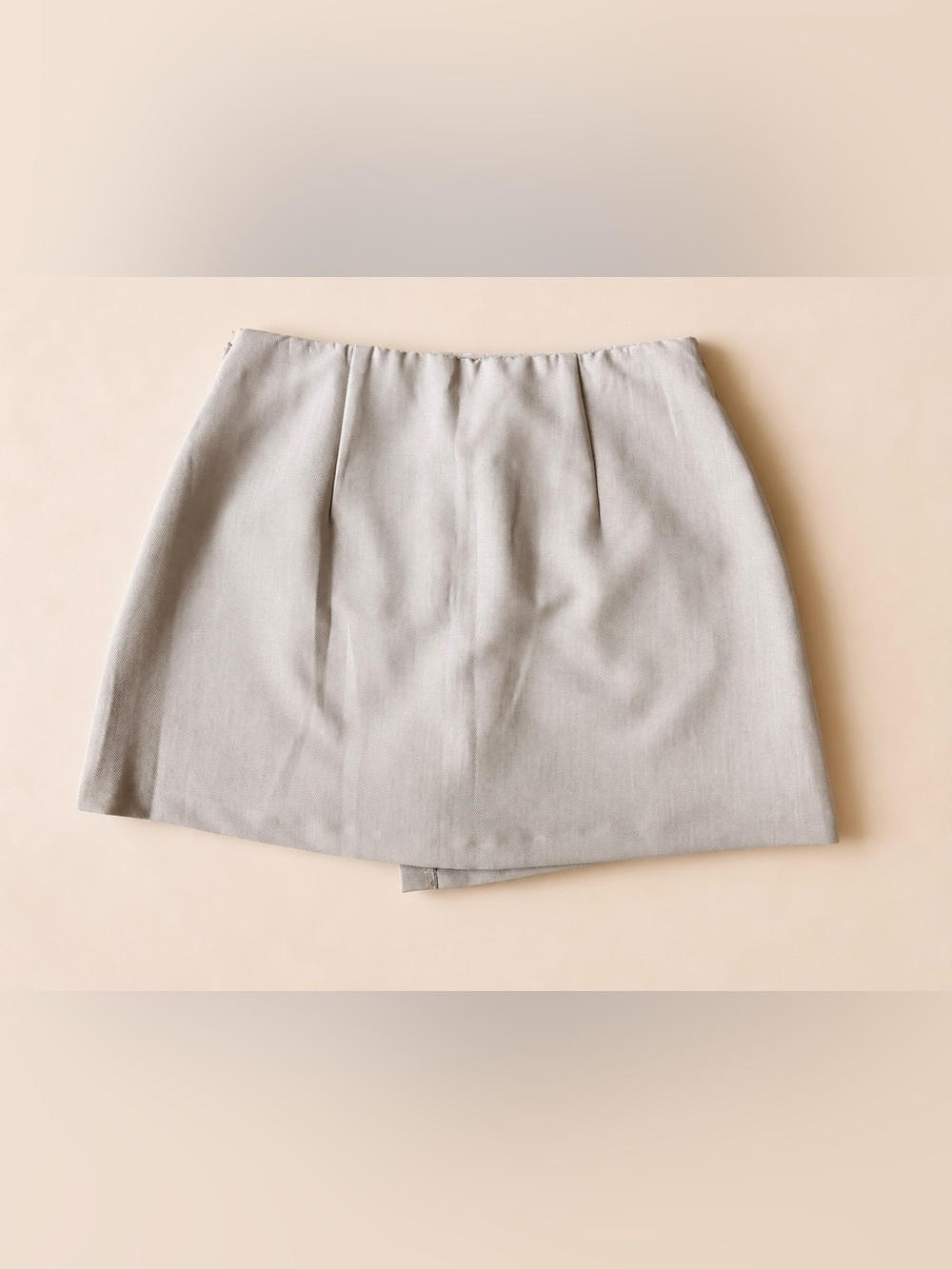 Abercrombie Scarlett Asymetric Mini Skort Taupe S - Picture 5 of 6